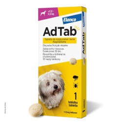 AdTab™ 2,5-5,5kg - tabletki do rozgryzania i żucia przeciw pchłom i kleszczom dla psów