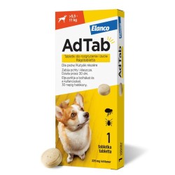 AdTab™ 5,5-11kg - tabletki do rozgryzania i żucia przeciw pchłom i kleszczom dla psów
