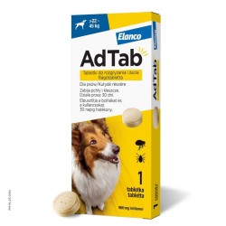 AdTab™ 22-45kg - tabletki do rozgryzania i żucia przeciw pchłom i kleszczom dla psów